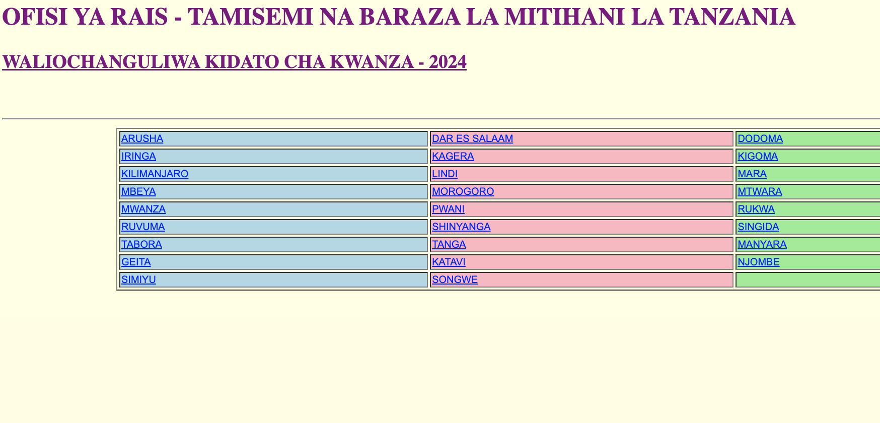 BREAKING NEWS Angalia waliochaguliwa Kidato cha Kwanza 2024 hapa kwa